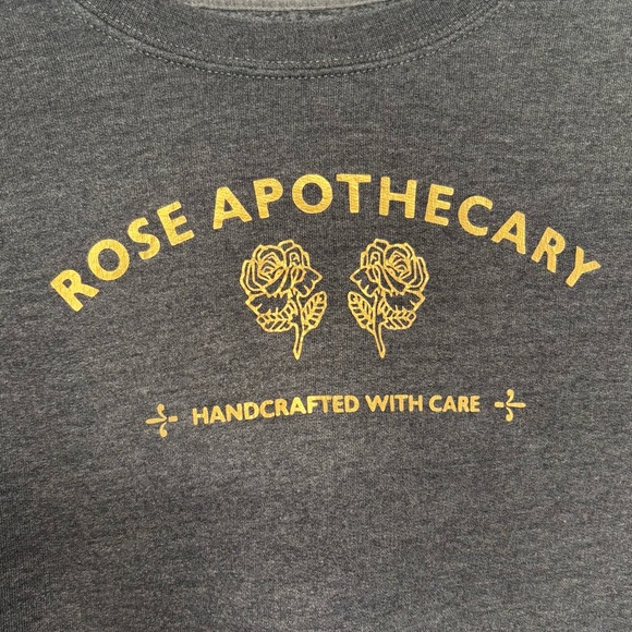 Rose Apothecary sweat shirt grey/ blue medium - Picture 5 of 5